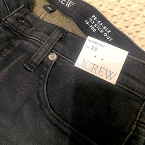 Womens JCrew black kick crop jeans